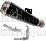 Komplette Auspuffanlage Ohne Katalysator Und Mit Geräuschzulassung Pro-Race Nichrom Schwarz Edelstahl - Arrow Special Parts Kompatibel Mit Kawasaki Zx 6R 636 (2019-2020)
