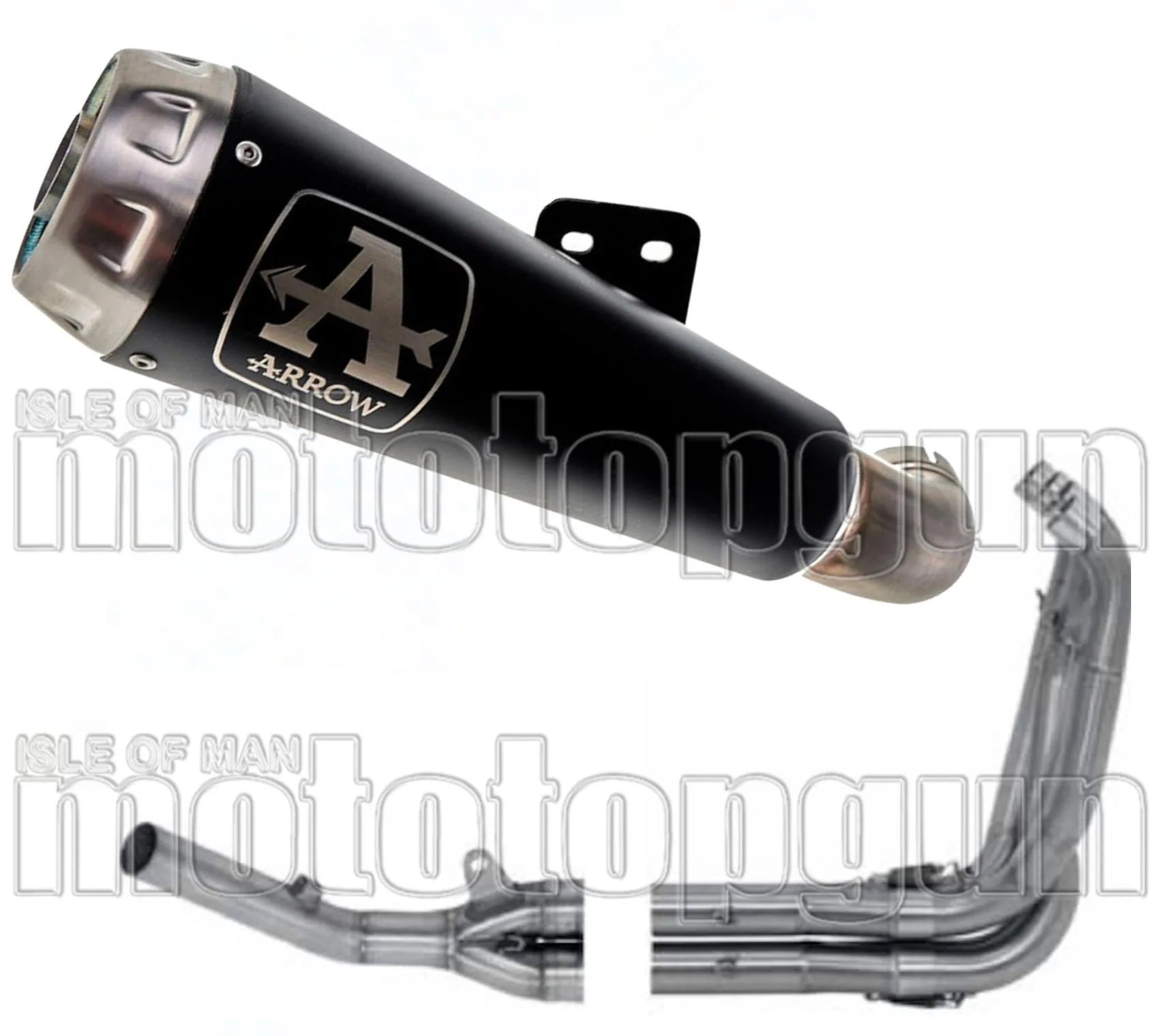 Komplette Auspuffanlage Ohne Katalysator Und Mit Geräuschzulassung Pro-Race Nichrom Schwarz Edelstahl - Arrow Special Parts Kompatibel Mit Suzuki Gsx-S 750 (2017-2020)