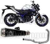 Komplette Auspuffanlage Ohne Katalysator Und Mit Geräuschzulassung Pro-Race Nichrom Schwarz Edelstahl - Arrow Special Parts Kompatibel Mit Yamaha Mt-03 (2018-2019)