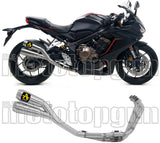 Komplette Auspuffanlage Ohne Katalysator Und Mit Geräuschzulassung Pro-Race Twin Titan Titan - Arrow Special Parts Kompatibel Mit Honda Cbr 650 R (2019-2023)