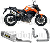 Komplette Auspuffanlage Ohne Katalysator Und Mit Geräuschzulassung Race-Tech Titan Carbon - Arrow Special Parts Kompatibel Mit Ktm 790 Duke (2018-2020)