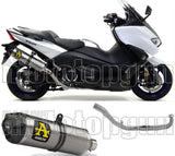 Komplette Auspuffanlage Ohne Katalysator Und Mit Geräuschzulassung Race-Tech Titan Carbon - Arrow Special Parts Kompatibel Mit Yamaha Xp 530 T-Max (2017-2019)