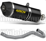 Komplette Auspuffanlage Ohne Katalysator Und Mit Geräuschzulassung Race-Tech Aluminium Schwarz Carbon - Arrow Special Parts Kompatibel Mit Ktm 690 Smc R (2019-2024)