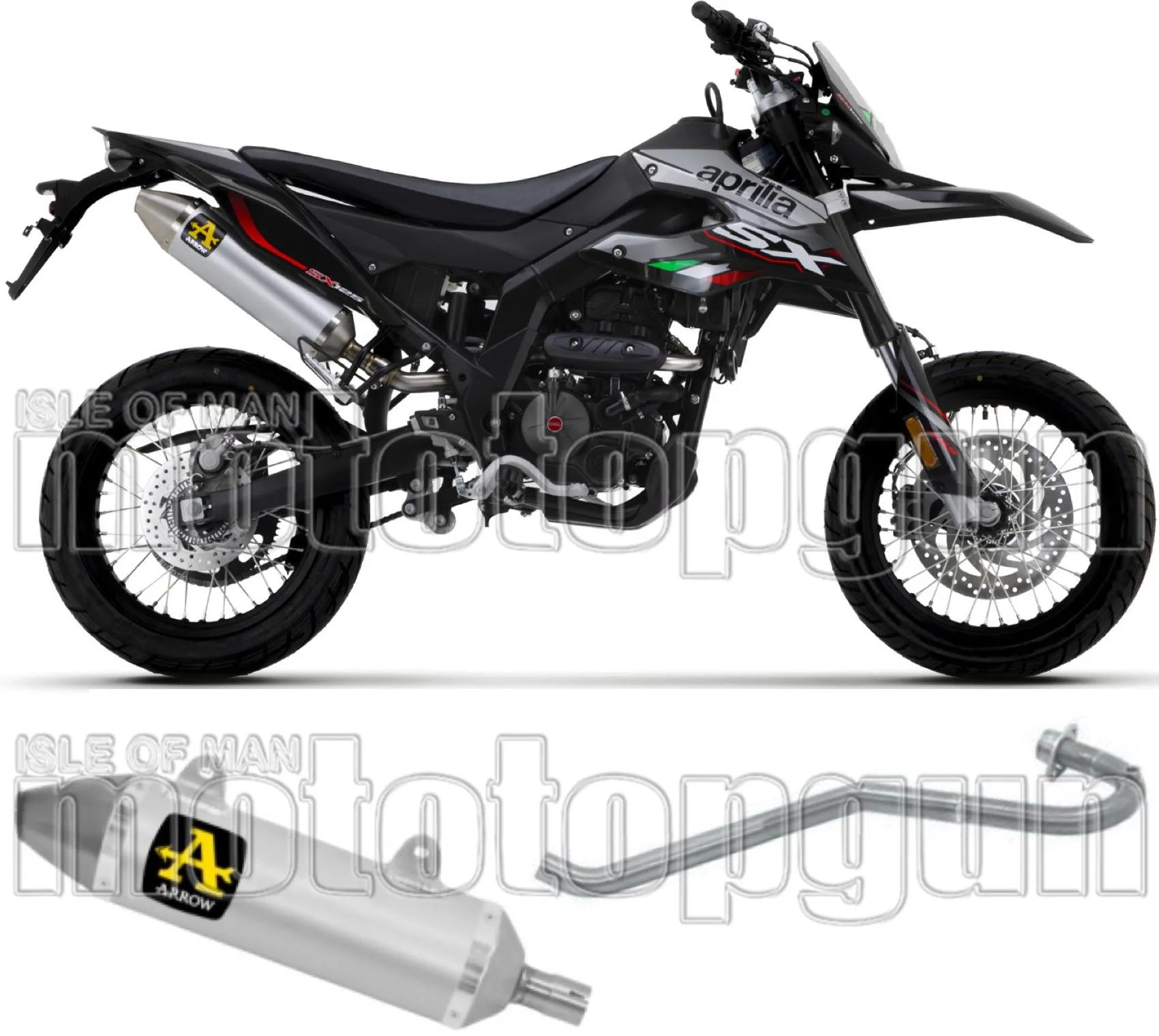 Komplette Abgasanlage Mit Katalysator Und Geräuschzulassung Thunder Aluminium Edelstahl - Arrow Special Parts Kompatibel Mit Um Dsr Ex 125 (2018-2020)