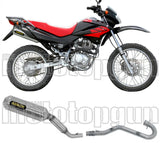 Komplette Auspuffanlage Ohne Katalysator Und Mit Geräuschzulassung Thunder Aluminium Edelstahl - Arrow Special Parts Kompatibel Mit Honda Xr 125 L (2004-2005)