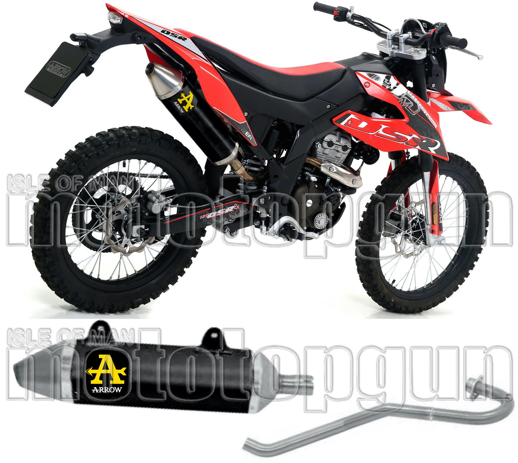 Complete Non-Catalytic Exhaust System With Sound Certification Thunder Black Aluminium Stainless Steel - Arrow Special Parts Compatible With Um Dsr Ex 125 (2018-2020)