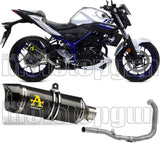 Komplette Auspuffanlage Ohne Katalysator Und Mit Geräuschzulassung Thunder Carbon Carbon - Arrow Special Parts Kompatibel Mit Yamaha Mt-03 (2016-2017)