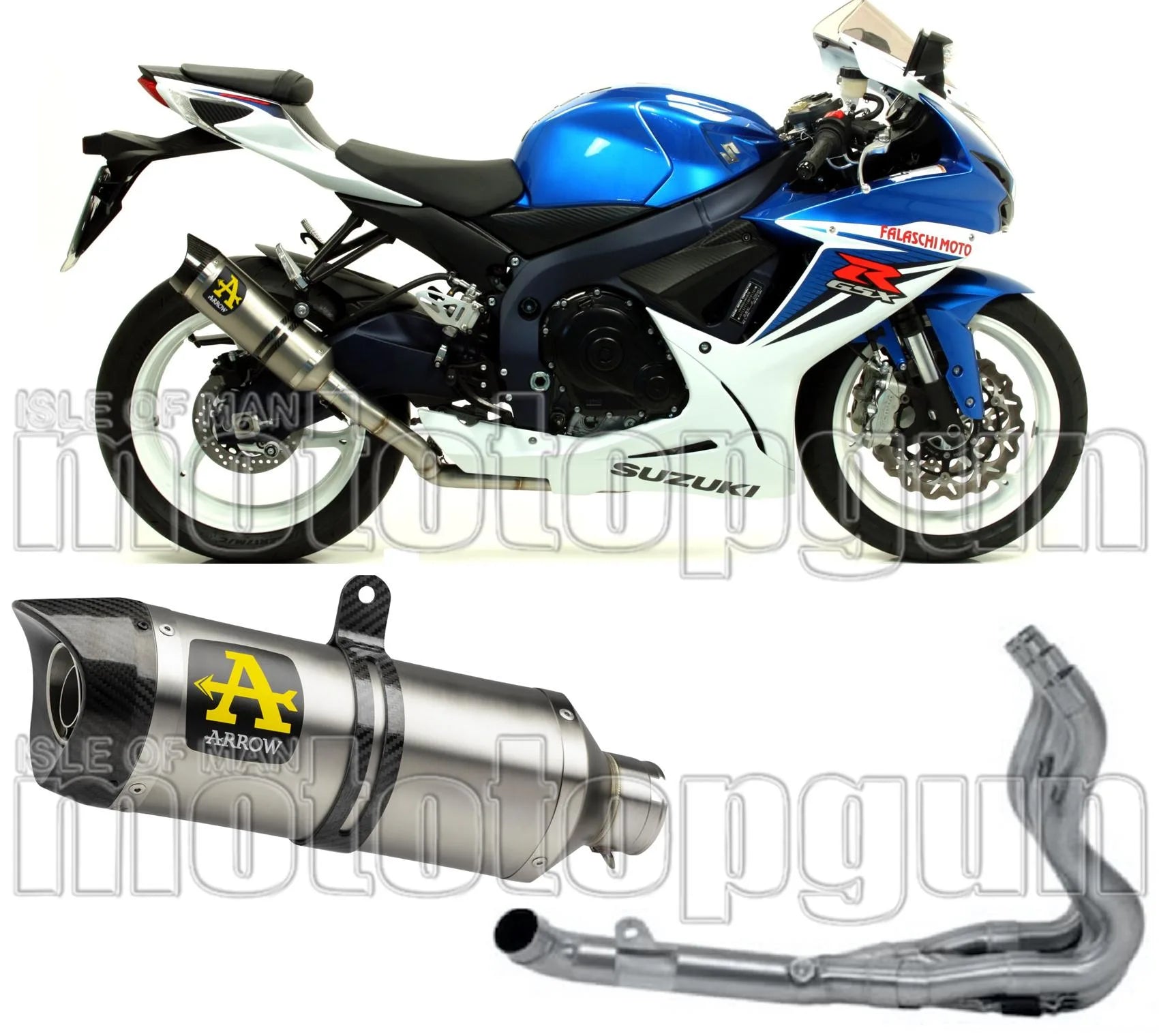 Komplette Auspuffanlage Ohne Katalysator Und Mit Geräuschzulassung Thunder Aluminium Carbon - Arrow Special Parts Kompatibel Mit Suzuki Gsx-R 750 Ie (2011-2016)