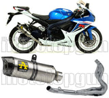 Komplette Auspuffanlage Ohne Katalysator Und Mit Geräuschzulassung Thunder Aluminium Carbon - Arrow Special Parts Kompatibel Mit Suzuki Gsx-R 750 Ie (2011-2016)