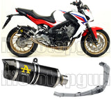 Komplette Auspuffanlage Ohne Katalysator Und Mit Geräuschzulassung Thunder Aluminium Schwarz Carbon - Arrow Special Parts Kompatibel Mit Honda Cb 650 F (2014-2018)