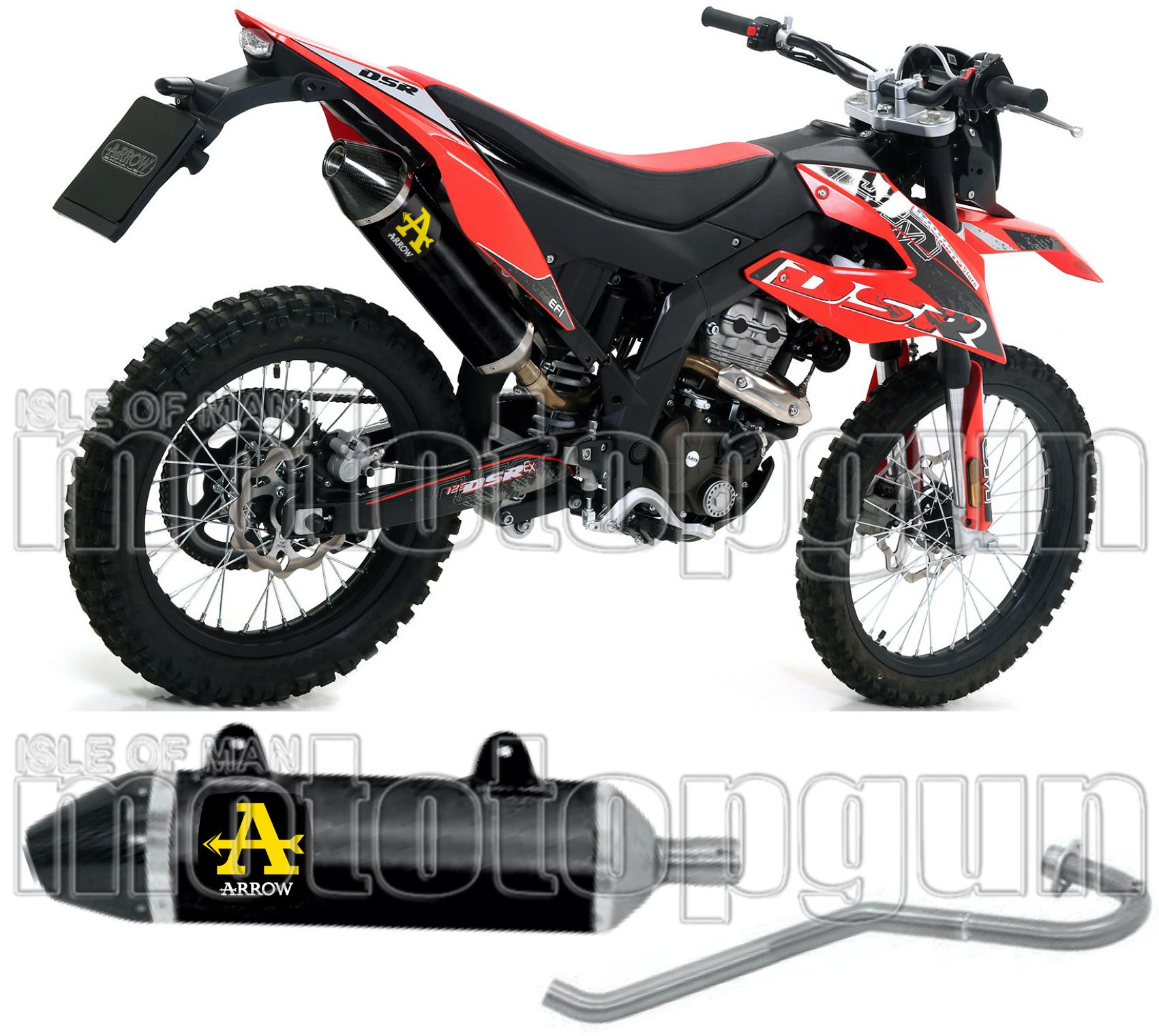 Complete Non-Catalytic Exhaust System With Sound Certification Thunder Black Aluminium Carbon - Arrow Special Parts Compatible With Um Dsr Ex 125 (2018-2020)