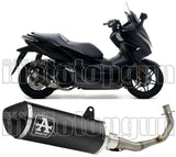 Komplette Auspuffanlage Ohne Katalysator Und Mit Geräuschzulassung Urban Aluminium Schwarz Edelstahl Schwarz - Arrow Special Parts Kompatibel Mit Honda Forza 125 (2015-2016)
