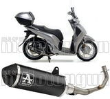 Complete Non-Catalytic Exhaust System With Sound Certification Urban Black Aluminium Stainless Steel Black - Arrow Special Parts Compatible With Honda Sh 150 I (2017-2019)