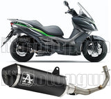 Komplette Auspuffanlage Ohne Katalysator Und Mit Geräuschzulassung Urban Aluminium Schwarz Edelstahl Schwarz - Arrow Special Parts Kompatibel Mit Kawasaki J 125 (2016)