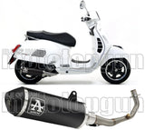 Komplette Auspuffanlage Ohne Katalysator Und Mit Geräuschzulassung Urban Aluminium Schwarz Edelstahl Schwarz - Arrow Special Parts Kompatibel Mit Piaggio Vespa Gts 125 (2008-2016)