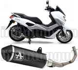 Komplette Auspuffanlage Ohne Katalysator Und Mit Geräuschzulassung Urban Aluminium Schwarz Edelstahl Schwarz - Arrow Special Parts Kompatibel Mit Yamaha N-Max 125 (2017-2020)