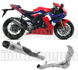 Komplette Auspuffanlage Ohne Katalysator Und Mit Geräuschzulassung Works Titan Carbon - Arrow Special Parts Kompatibel Mit Honda Cbr 1000 Rr - R (2020-2023)