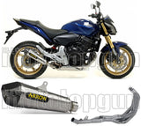 Komplette Auspuffanlage Ohne Katalysator Und Mit Geräuschzulassung X-Kone Nichrom Carbon - Arrow Special Parts Kompatibel Mit Honda Cb 600 F Hornet (2007-2013)