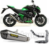 Komplette Auspuffanlage Ohne Katalysator Und Mit Geräuschzulassung X-Kone Nichrom Carbon - Arrow Special Parts Kompatibel Mit Kawasaki Z 800 E (2013-2016)