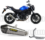 Komplette Auspuffanlage Ohne Katalysator Und Mit Geräuschzulassung X-Kone Nichrom Carbon - Arrow Special Parts Kompatibel Mit Suzuki Sv 650 (2016-2024)