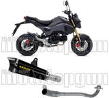 Komplette Auspuffanlage Ohne Katalysator Und Mit Geräuschzulassung X-Kone Nichrom Schwarz Carbon - Arrow Special Parts Kompatibel Mit Honda Msx 125 (2016-2020)