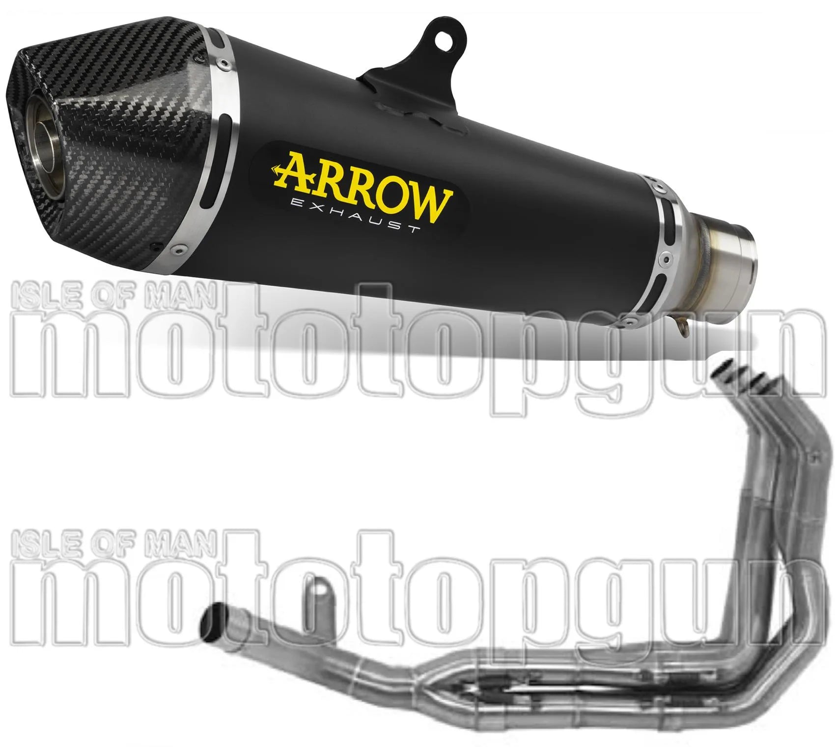 Komplette Auspuffanlage Ohne Katalysator Und Mit Geräuschzulassung X-Kone Nichrom Schwarz Carbon - Arrow Special Parts Kompatibel Mit Kawasaki Z 900 (2017-2019)