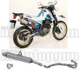 Komplette Auspuffanlage Ohne Katalysator Und Mit Geräuschzulassung Paris Dacar Edelstahl Edelstahl - Arrow Special Parts Kompatibel Mit Suzuki Dr 600 S (1985-1990)