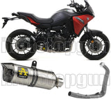 Complete Non-Catalytic Exhaust System With Sound Certification Thunder Titanium Carbon - Arrow Special Parts Compatible With Yamaha Tracer 7 (2021-2024)