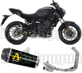 Komplette Auspuffanlage Ohne Katalysator Und Mit Geräuschzulassung Works Nichrom Schwarz Carbon - Arrow Special Parts Kompatibel Mit Yamaha Tracer 700 (2020)