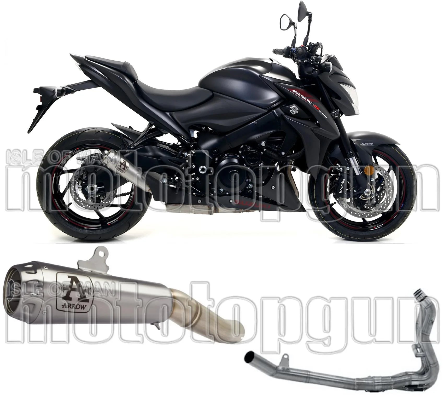Komplette Auspuffanlage Ohne Katalysator Und Mit Geräuschzulassung Pro-Race Nichrom Edelstahl - Arrow Special Parts Kompatibel Mit Suzuki Gsx-S 1000 F (2015-2020)