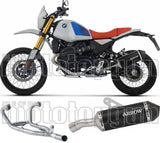 Komplette Auspuffanlage Ohne Katalysator Und Mit Geräuschzulassung Explorer Aluminium Schwarz Endkappe Carby - Arrow Special Parts Kompatibel Mit Bmw R12 G - S (2025-2026)