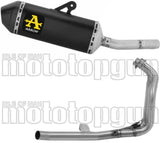 Komplette Auspuffanlage Ohne Katalysator Und Mit Geräuschzulassung Explorer Aluminium Schwarz Endkappe Carby - Arrow Special Parts Kompatibel Mit Yamaha Ténéré 700 (2021-2024)