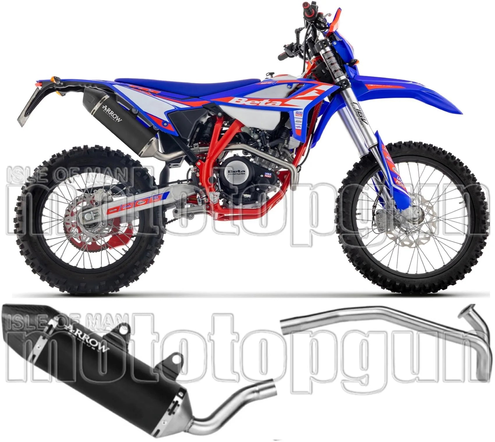 Komplette Auspuffanlage Ohne Katalysator Und Mit Geräuschzulassung Icon Aluminium Schwarz - Arrow Special Parts Kompatibel Mit Beta Rr 125 4T Enduro - Motard (2024-2025)