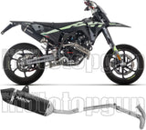 Komplette Auspuffanlage Ohne Katalysator Und Mit Geräuschzulassung Icon Aluminium Schwarz Endkappe Carby - Arrow Special Parts Kompatibel Mit Fantic Motor Xmf 125 (2025-2026)