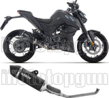 Komplette Auspuffanlage Ohne Katalysator Und Mit Geräuschzulassung Icon Aluminium Schwarz Endkappe Carby - Arrow Special Parts Kompatibel Mit Zontes Zt 125 U (2025-2026)