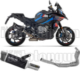 Komplette Auspuffanlage Ohne Katalysator Und Mit Geräuschzulassung Indy-Race Evo Aluminium Schwarz Endkappe Carby - Arrow Special Parts Kompatibel Mit Bmw M 1000 Xr (2025-2026)