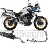 Komplette Auspuffanlage Ohne Katalysator Und Mit Geräuschzulassung Indy-Race Evo Aluminium Schwarz Endkappe Carby - Arrow Special Parts Kompatibel Mit Cfmoto 700 Mt Adventure (2025-2026)