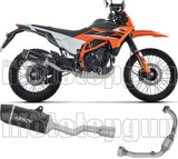 Komplette Auspuffanlage Ohne Katalysator Und Mit Geräuschzulassung Indy-Race Evo Aluminium Schwarz Endkappe Carby - Arrow Special Parts Kompatibel Mit Ktm 125 Smc-R (2025-2026)