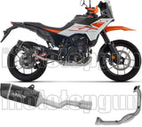 Komplette Auspuffanlage Ohne Katalysator Und Mit Geräuschzulassung Indy-Race Evo Aluminium Schwarz Endkappe Carby - Arrow Special Parts Kompatibel Mit Ktm 390 Adventure R (2025-2026)