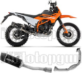 Komplette Auspuffanlage Ohne Katalysator Und Mit Geräuschzulassung Aluminium Schwarz Endkappe Carby - Arrow Special Parts Kompatibel Mit Ktm 390 Enduro R (2025-2026)
