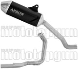 Komplette Auspuffanlage Ohne Katalysator Und Mit Geräuschzulassung Indy Race Evo Aluminium Schwarz Endkappe Edelstahl - Arrow Special Parts Kompatibel Mit Morbidelli T502X (2026)