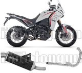 Komplette Auspuffanlage Ohne Katalysator Und Mit Geräuschzulassung Indy-Race Evo Aluminium Endkappe Carby - Arrow Special Parts Kompatibel Mit Moto Morini X-Cape 700 (2025-2026)