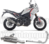 Komplette Auspuffanlage Ohne Katalysator Und Mit Geräuschzulassung Indy-Race Evo Aluminium Schwarz Endkappe Carby - Arrow Special Parts Kompatibel Mit Moto Morini X-Cape 700 (2025-2026)