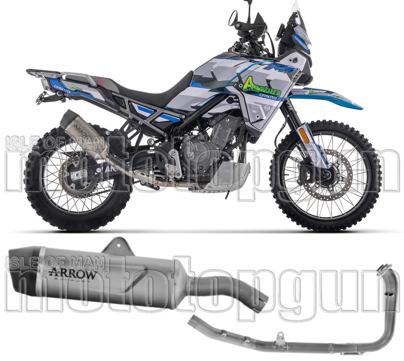 Komplette Auspuffanlage Ohne Katalysator Und Mit Geräuschzulassung Indy-Race Evo Titan Carbon - Arrow Special Parts Kompatibel Mit Cfmoto 450 Mt (2024)