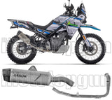 Komplette Auspuffanlage Ohne Katalysator Und Mit Geräuschzulassung Indy-Race Evo Titan Carbon - Arrow Special Parts Kompatibel Mit Cfmoto 450 Mt (2024)