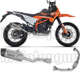 Komplette Auspuffanlage Ohne Katalysator Und Mit Geräuschzulassung Indy-Race Evo Titan Endkappe Carby - Arrow Special Parts Kompatibel Mit Ktm 125 Enduro R (2025-2026)