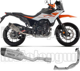 Komplette Auspuffanlage Ohne Katalysator Und Mit Geräuschzulassung Indy-Race Evo Titan Endkappe Carby - Arrow Special Parts Kompatibel Mit Ktm 390 Adventure R (2025-2026)