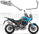 Komplette Auspuffanlage Ohne Katalysator Und Mit Geräuschzulassung Indy Race Evo Titan Endkappe Edelstahl - Arrow Special Parts Kompatibel Mit Morbidelli T502X (2026)