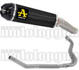 Komplette Auspuffanlage Ohne Katalysator Und Mit Geräuschzulassung Indy-Race Aluminium Schwarz Carbon - Arrow Special Parts Kompatibel Mit Kawasaki Ninja 400 (2023)