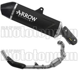 Komplette Auspuffanlage Ohne Katalysator Und Mit Geräuschzulassung Indy-Race Evo Aluminium Schwarz Endkappe Carby - Arrow Special Parts Kompatibel Mit Aprilia Tuareg 660 (2025-2026)